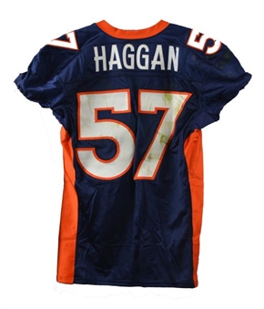 2010 Mario Haggan Game Worn  Denver Broncos Jersey 11/28/10 (Broncos LOA)